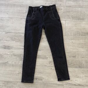 LOFT Women's Black High-Waisted Jeans skinny